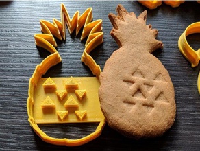 çerez kesici ananas süper mükemmel sonuçlar çalışır mutfak yemek Noel cookiecutter kurabiye kış 3d print model - Mito3D