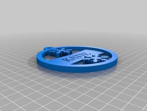 ornamento medalhão snowflakekatie decoração personalizado 3d print model - Mito3D