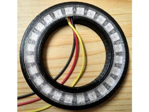 24 led neopixel ring Fall - Elektronik erstellt von freecad 3d print model - Mito3D