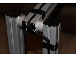 fixação do cabo 40 mm com perfil de alumínio partes 40mm extrusão item 3d print model - Mito3D