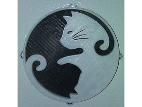 yin yang cat fridge magnet ornament iec3d animals kitten kitty pet pets refrigerator ying 3d print model - Mito3D