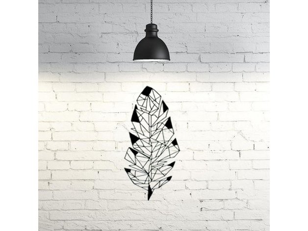 leafwall Skulptur 2d Kunst 2d-Kunst Dekor Dekoration low-poly Wand-Kunst 3D print model - Mito3D