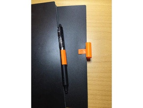 pen holder rocketbook similar notebook office clip 3d print model - Mito3D