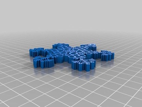 spikeysnowflakes3 etkileşimli sanat özelleştirilmiş 3d print model - Mito3D