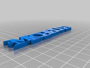 il mio personalizzato semplice personalizzate di nome portachiavi 3d print model - Mito3D