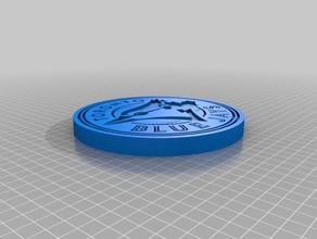 blue jays coaster düzleştirilmiş mutfak yemek koster içki 3d print model - Mito3D