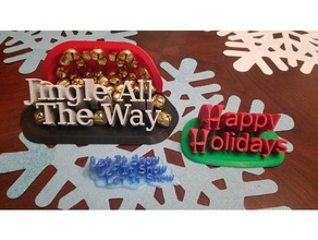 holiday greetings signs logos christmas decoration desk seasons 3d print model - Mito3D