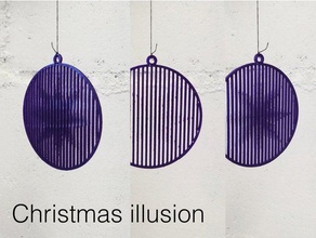 christmas illusion decoration 3d print model - Mito3D