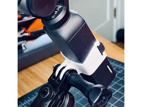 simple osmo bolsillo montajes de gopro actualizado la cámara acción leva bicicletas montaje dji cardán motocicleta moto monta 3d print model - Mito3D