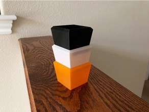 vase mode stackable container containers 3d print model - Mito3D