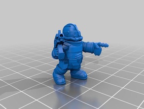 space dwarf asteroid miners 2 toys games 28mm 40k scifi squat warhammer 3d print model - Mito3D