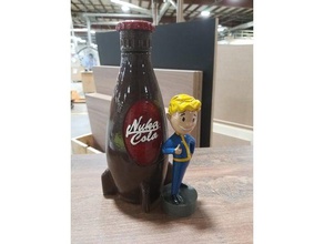usable nuka cola bottle props bethesda fallout 3 4 76 new vegas video game water working 3d print model - Mito3D