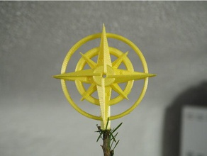 rose des vents étoile de noël etoile no&eumll décor les décorations arbre nol vacances 3d print model - Mito3D