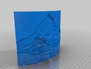iceberg yacht lithophane customizable size photo 3d printing boat 3d print model - Mito3D