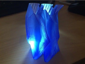 w letter vase twisted 3d print model - Mito3D
