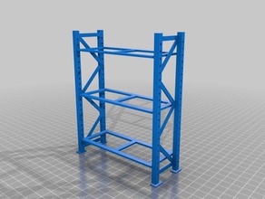 customizable warehouse rack scale 118 vehicles 3d print model - Mito3D