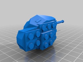 lego tank turret panzer2 other 3d print model - Mito3D