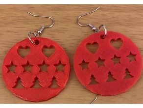 christmas ornament earrings 3d print model - Mito3D