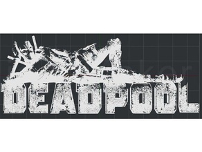 deadpool 2d-Wand-Kunst-v8 2d-Kunst Wand montiert 3d print model - Mito3D