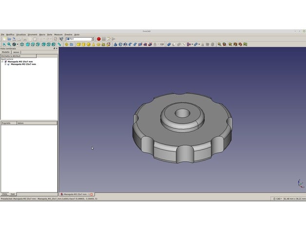 identificador de m3 porca com diâmetro 25 mm 3d a impressora partes Impressão atualização Impressora parte anet a8 cama botão 3D print model - Mito3D