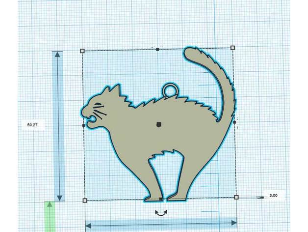 en colère chat col&egravere bijoux pendentif 3D print model - Mito3D