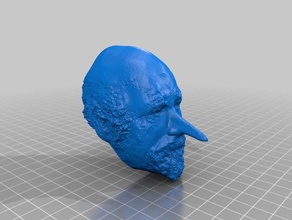 l'art de la tête du nez 3d l'impression gros grand-père menteur vieux gars 3d print model - Mito3D