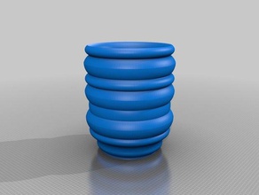 curvy cup easy print containers autodesk fusion 360 benchmark cura fusion360 mathematical ultimaker 3d print model - Mito3D