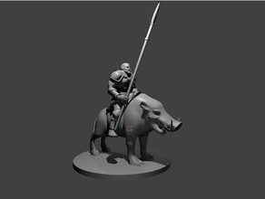 orc boar rider toys games 3d print model - Mito3D