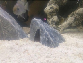 acquario decorazione texture grotta di roccia medio angolare gli animali domestici acquari caverna ciclidi pesce serbatoio pleco rettile 3d print model - Mito3D