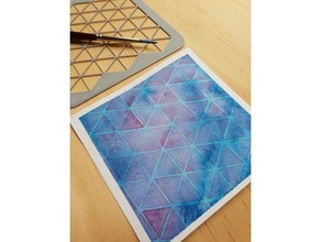 small triangle stencil art tools 3d print model - Mito3D