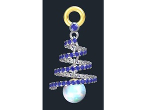 christmas swirl jewelry ornament 3d print model - Mito3D