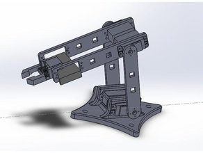 barr-système 4-servo bras de robot dynamique base 3d l'impression 3d print model - Mito3D