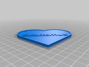 il mio cuore personalizzato nome dono tag arredamento 3d print model - Mito3D