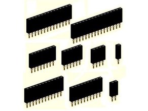 hembra dupont conector electrónica 3d print model - Mito3D
