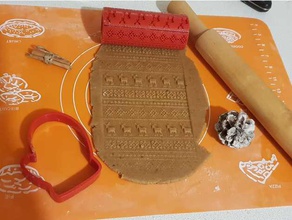 la navidad rodillo cookie 3d impresión adorno de comida 3d print model - Mito3D