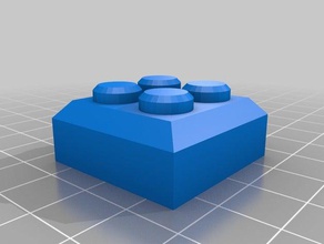 pedestal cuadrado 2x2 construction toys exin castillos 3d print model - Mito3D