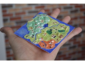 taille de poche fortnite carte la saison 6 jeux Carte en 3d bataille royale relief 3d print model - Mito3D