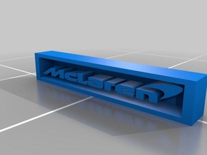 maclaren logo automotive name tag 3d print model - Mito3D