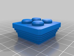 capitel 1 pila convex cuadrada 2x2 la construction les jouets exin castillos 3d print model - Mito3D