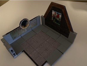 openlock piso, azulejos de la pared utilizar tablero espuma juegos dungeons dragons láminas rpg 3d print model - Mito3D
