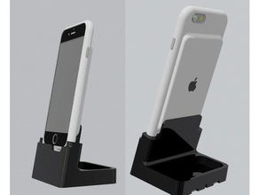 dock stand iphone 6 6s original apple bateria caso móveis tampa da o cabo cobrança carregamento encaixe estação de ancoragem titular para relâmpago smartphone 3d print model - Mito3D