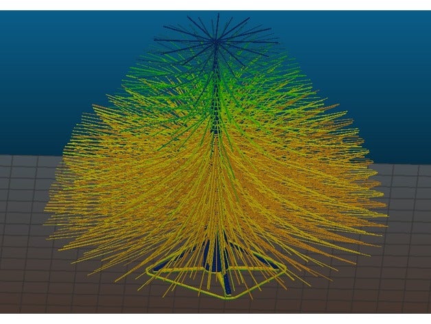 xmas-tree decor christmas decoration tree hairy xmas 3D print model - Mito3D