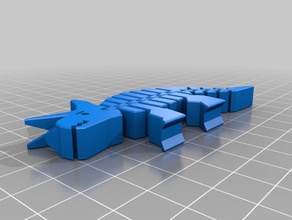 tri-flex-atops keychain remix keychains dinosaur flexible segmented triceratops 3d print model - Mito3D