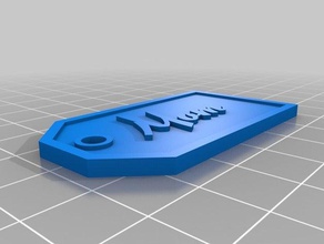 Mutter name-tag Zeichen logos angepasst 3d print model - Mito3D