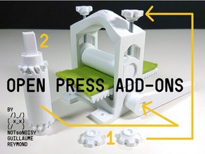 open press add-ons art tools design fablab fribourg made switzerland notsonoisy project openpress upgrade 3d print model - Mito3D