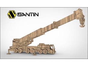 mobile crane santin construction toys lasercut plywood 3d print model - Mito3D