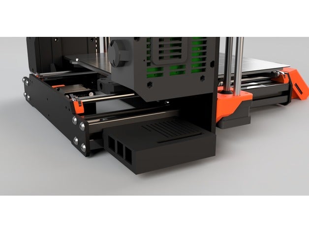 prusa i3 raspberry pi case extrusion mount below einsy 3d printer accessories rambo original mk2 mk3 2 3 3D print model - Mito3D