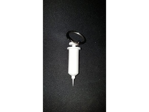 porte de la clave sol seringue llaveros jeringa llavero 3d print model - Mito3D