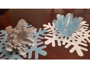 ornamento del copo de nieve jarrón otros adornos navidad espiral florero 3d print model - Mito3D