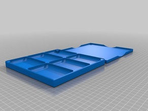 6 bay magnético parafuso traybox opcional tampa diy personalizado 3d print model - Mito3D